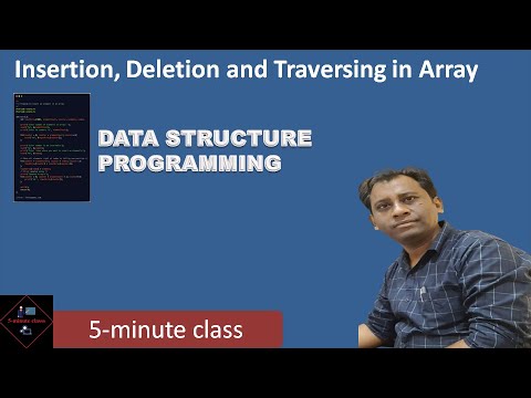 C Program for Insertion, deletion and traversing an array | Insertion in array | Deletion in array |
