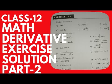 Class 12 |NEB|math  #derivative# |exercise solution|part 2 