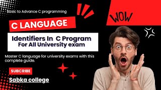 Identifiers in C | types of Keywords | What is Identifiers ? | easy explanation #youtube #coding