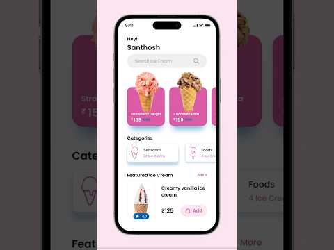 Frozen fantasy : innovative ice cream concept app simple yet modern #uiux #design in #figma