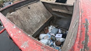 Red python in action #garbagetrucks #garbage #garbage