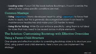 How to Effectively Override Bootstrap Styles with Custom CSS