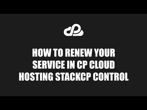 How to renew your service in cP Cloud Hosting StackCP Control Panel