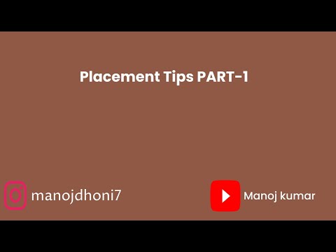 Placement Tips - part 1