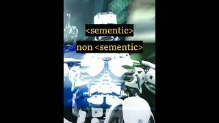 Semantic and Non-Semantic Tags in HTML | #shorts #coding  #html