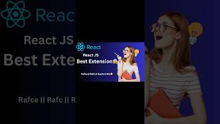 Best extension in REACT JS😱👆🏻 #codinglife #reactjscourse #reactjsdeveloper #viralvideo #viralshorts