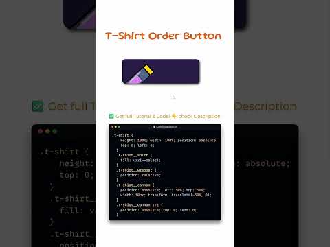Clean & interactive T-Shirt Order Button UI 🛒  Built using pure HTML & CSS — smooth hover effect.