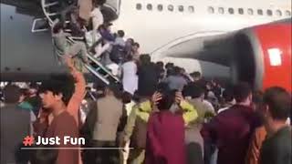 Kabul airport man fall from airplane/Airlines