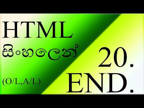 Html Sinhala 20 (Insert Video and Audio) |Sinhala |Sri Lanka | 2021 (Clear explanation)