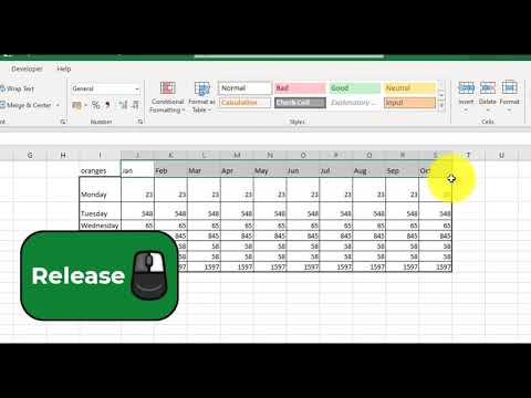 Excel: Fill, color, alignment, fill series