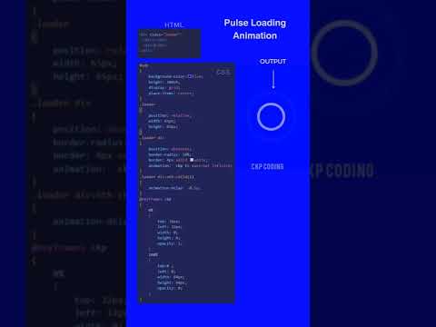 Loading Animation Pluser using html and css Only. #shorts