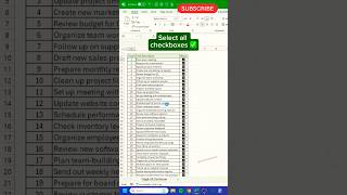 How to Check/Uncheck all checkboxes with one click ‼️ #shorts #excel #computer