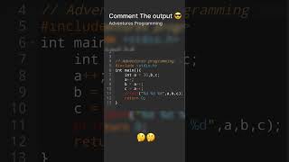 Comment the output 🧐🧐 #codeeveryday #codewithme #coding #100daysofcode #problemsolving #viral #short