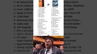 iphone 17 pro max vs google pixel 10 pro xl #shorts