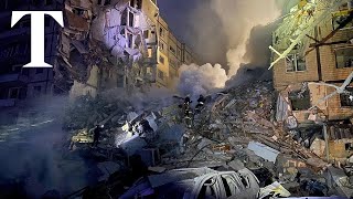 Russian missile strike hits apartment block in Dnipro