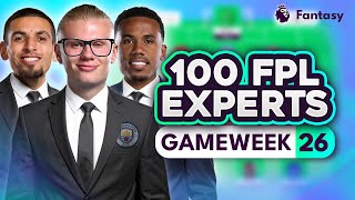 FPL GW26 EXPERT Transfer Trends & Best Triple Captain! 🧠 100 Experts Reveal Gameweek 26 Team Plans