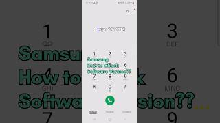 Samsung's Software Version #shorts #techinfo #secretcode #code #android