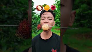 Food ASMR 🍒🍊🍎 | Satisfying Reverse Eating #asmr #food #reverse #shorts