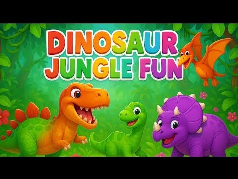 Dinosaur Jungle Fun Song | Dino Learning | Dinosaur Nursery Rhyme Song Kids | MilkyMooTV