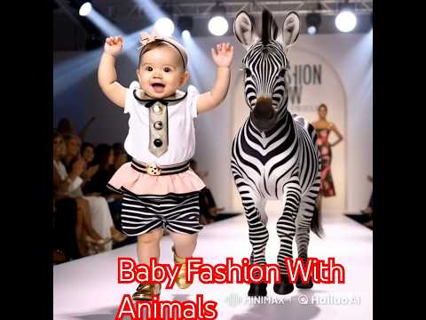 Cute Baby Fashion Styles  with Animals pairs #baby  #babyfashion #aiart #cutestyle  #trendingfashion