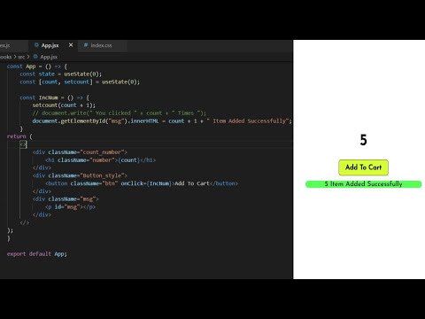 How To create Add To Cart Button | React Js