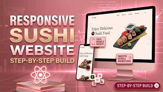 React JS Sushi Website with Smooth Hover Effects | Free Source Code