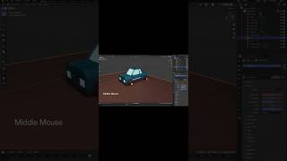 Low Poly Sci-fi Car #blendershorts #creativeblender #lowpoly #blendertutorials #lowpolymodelling