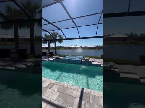 Dream pool with a water view! #lakewoodranchforsale #dreamview #dreampool#newhome