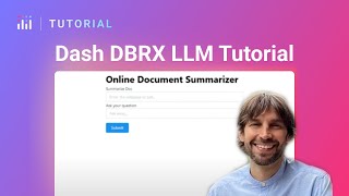 Data Apps in Python with Plotly Dash and DBRX LLM