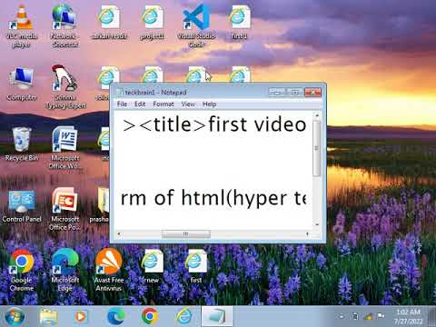 how to run on simple html program creating notpad