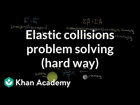 Solving elastic collision problems the hard way | Physics | Khan Academy