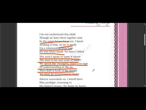 Father to son (Poem) 🤯| Class 11|Line by line Ncert explanation | Hornbill CBSE English😎