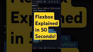 Flexbox Explained in 50 Seconds! | CSS Layout Mastery | #webdev #29 | #shorts #css #cssflexbox