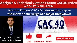 Analysis & Technical View on France, CAC 40 Index | Is the index on the verge of a major breakdown.