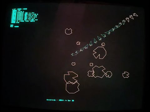 Tektronix 4054A Option 30 Asteroid animation
