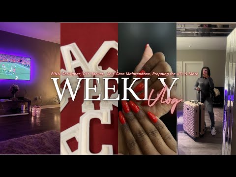WEEKLY VLOG| Christmas Decor Done, Prep for ATL, Customizing Jacket, Self Care Maintenance & More