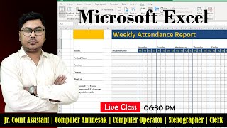 Weekly Attendence Report | Microsoft Excel Tutorial | weekly report in excel