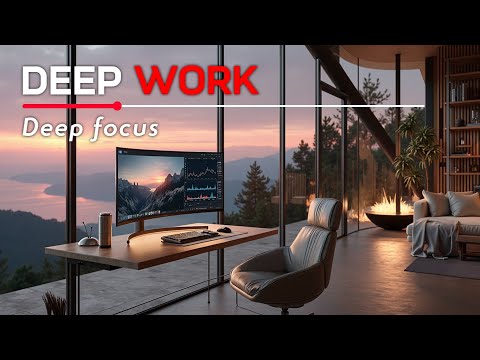 Deep Work Music ~ Achieve Peak Focus with Serene Sunset Views & Ambient Sounds