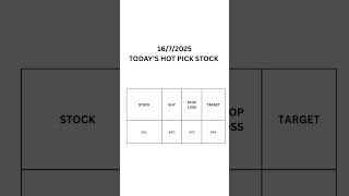 TODAY'S HOT PICK STOCK #nseindia #stockmarket #unstoppable #bseindia#3PERCENTRADER#SWINGTRADING