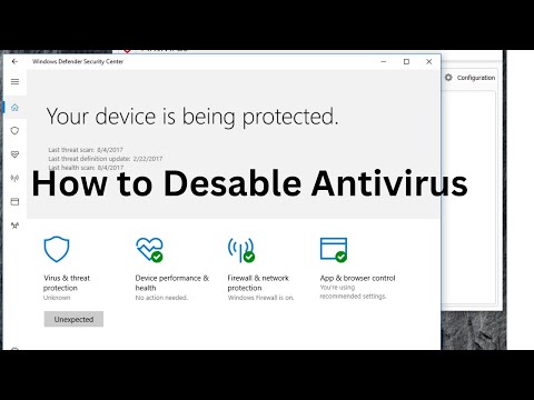 How to off Antivirus windows 10 pro