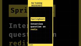 Spring Boot + Redis Interview Question, Java Springboot Interview, Backend, Web Development #coding