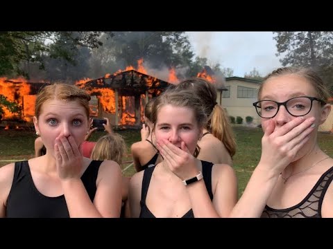 overnight at dance studio challenge + building burned down. no clickbait