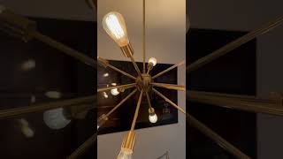 Stunning Mid-Century Chandelier with Modern Flair! #homedecor #diningroominterior #home #chandelier