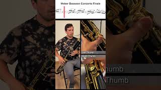 DOUBLE TONGUE FINALE | Weber Bassoon Concerto Excerpt #bassoon #shorts #shortsfeed