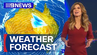 Australia Weather Update: Showers and rain expected for large parts of country | 9 News Australia