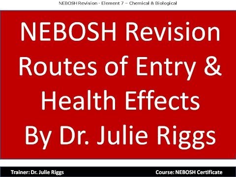 NEBOSH Training Element 7 Route of Entry and Health Effects