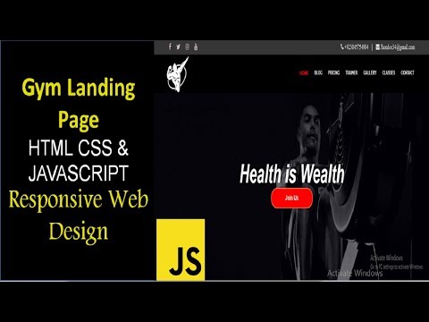 How To Create An Amazing Fitness Landing Page Using HTML CSS & Javascript - Latest Tutorial 2020