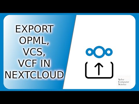 Export Nextcloud calendars, contacts and news