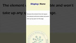display: none VS visibility: hidden  in CSS. #education #careeradvice #placementcourse #itcareer