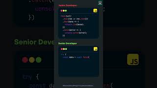 Junior vs Senior Developer – API Call Battle! 🤯 #javascript #programmingshorts #codechallenge